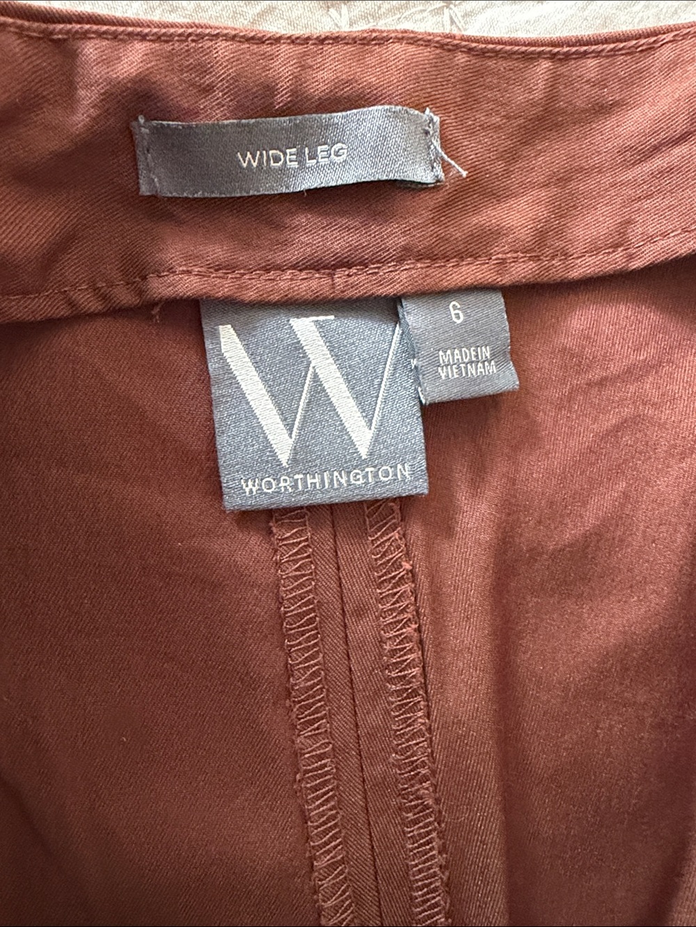Super Wide Leg Crop Pants Dark Brown Sz 6 Great Fall Add - Picture 3 of 7